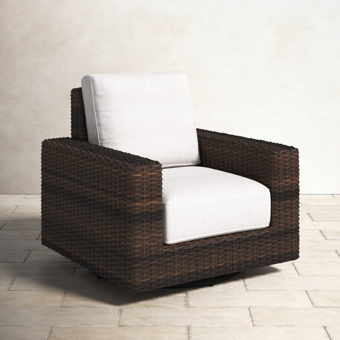 Birch Lane™ Lucey Swivel Rocker Patio Chair with Sunbrella Cushions